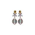 Crystal Bloom Teardrop Earrings