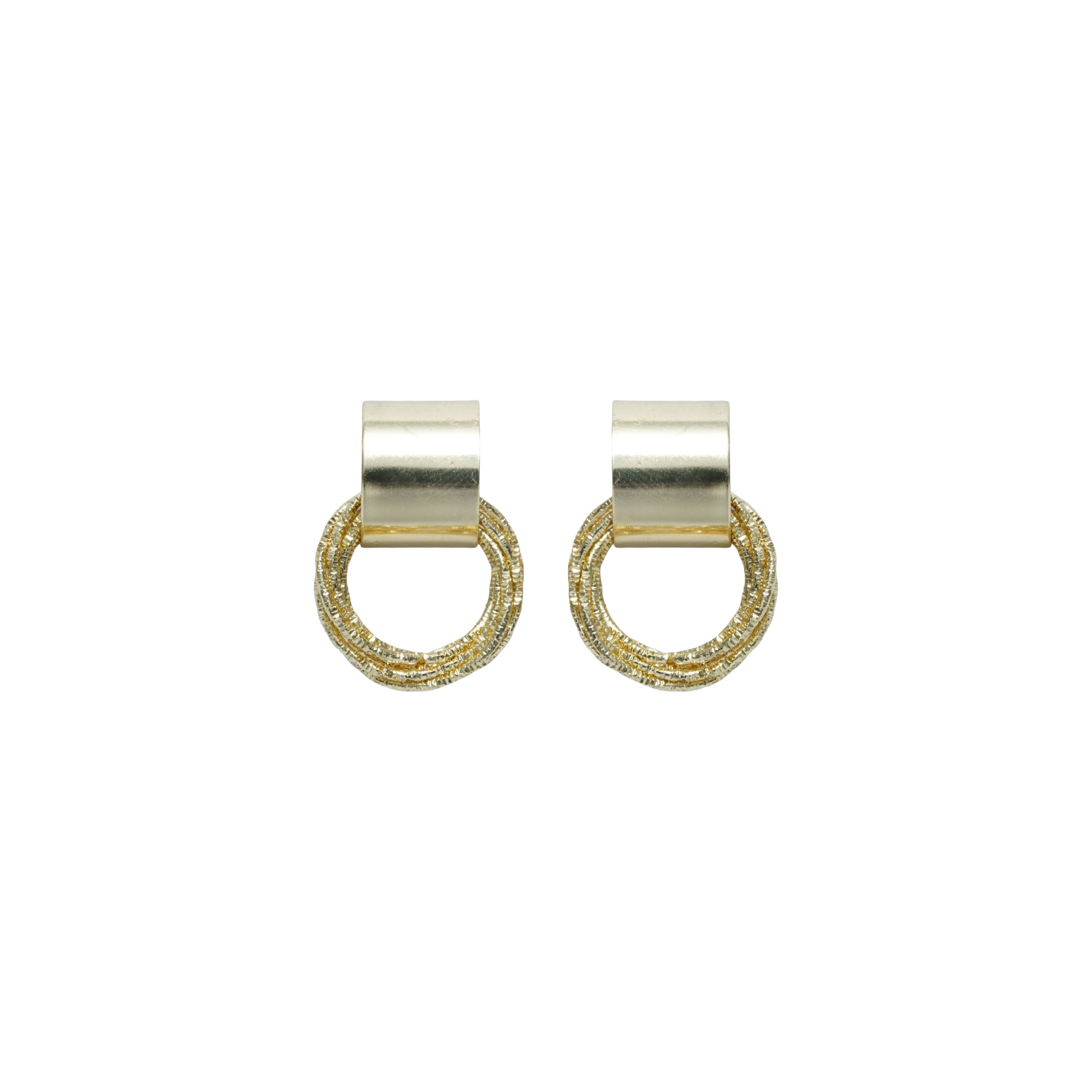 Gold Twisted Hoop Earrings