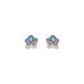 Pastel Floral Pearl Stud Earrings